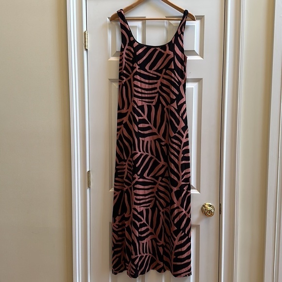 Soma Square Neck Maxi Dress With Built-In Bra / Zebra Palm SzM - Picture 6 of 11